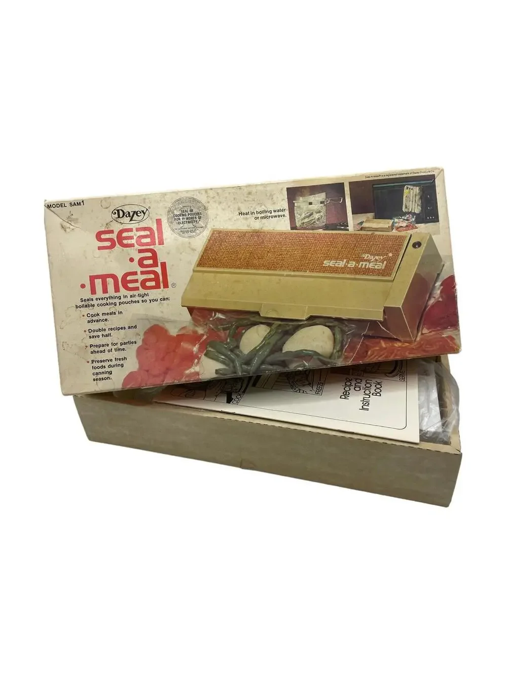 Vintage 1970s Dazey Seal-a-Meal Food Saver: New Old Stock Kitchen Decor